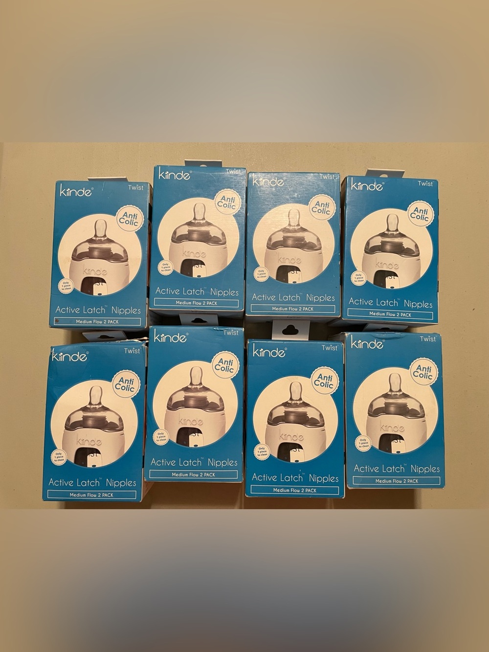 Active Latch™ Anti-Colic Nipples - Blue (Medium Flow) Bundle 16pk New
